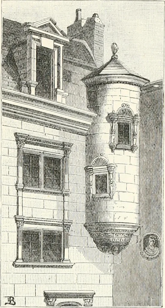 An illustration from An illustrated dictionary of words used in art and archaeology. Explaining terms frequently used in works on architecture, arms, bronzes, Christian art, colour, costume, decoration, devices, emblems, heraldry, lace, personal ornaments, pottery, painting, sculpture, &c., with their derivations, 1883, leaf 46