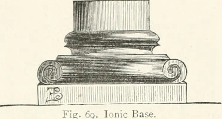 An illustration from An illustrated dictionary of words used in art and archaeology. Explaining terms frequently used in works on architecture, arms, bronzes, Christian art, colour, costume, decoration, devices, emblems, heraldry, lace, personal ornaments, pottery, painting, sculpture, &c., with their derivations, 1883, leaf 47