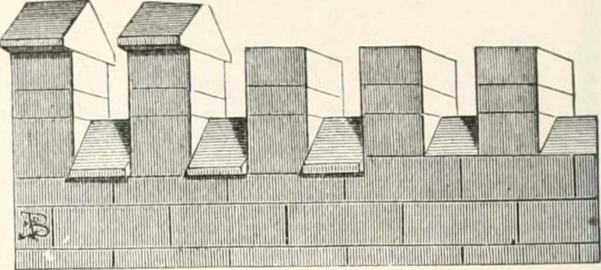 An illustration from An illustrated dictionary of words used in art and archaeology. Explaining terms frequently used in works on architecture, arms, bronzes, Christian art, colour, costume, decoration, devices, emblems, heraldry, lace, personal ornaments, pottery, painting, sculpture, &c., with their derivations, 1883, leaf 49