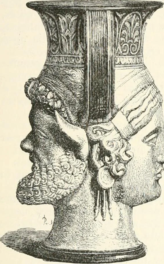 An illustration from An illustrated dictionary of words used in art and archaeology. Explaining terms frequently used in works on architecture, arms, bronzes, Christian art, colour, costume, decoration, devices, emblems, heraldry, lace, personal ornaments, pottery, painting, sculpture, &c., with their derivations, 1883, leaf 52