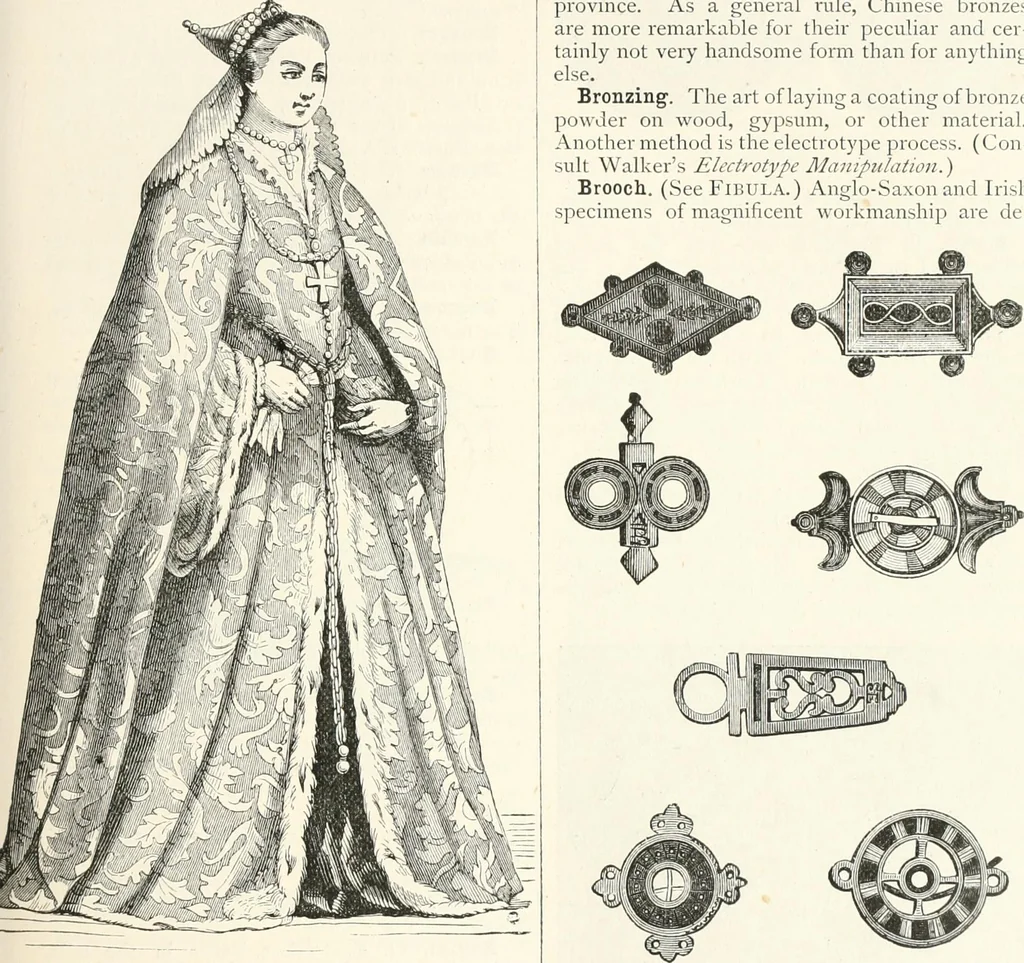 An illustration from An illustrated dictionary of words used in art and archaeology. Explaining terms frequently used in works on architecture, arms, bronzes, Christian art, colour, costume, decoration, devices, emblems, heraldry, lace, personal ornaments, pottery, painting, sculpture, &c., with their derivations, 1883, leaf 58