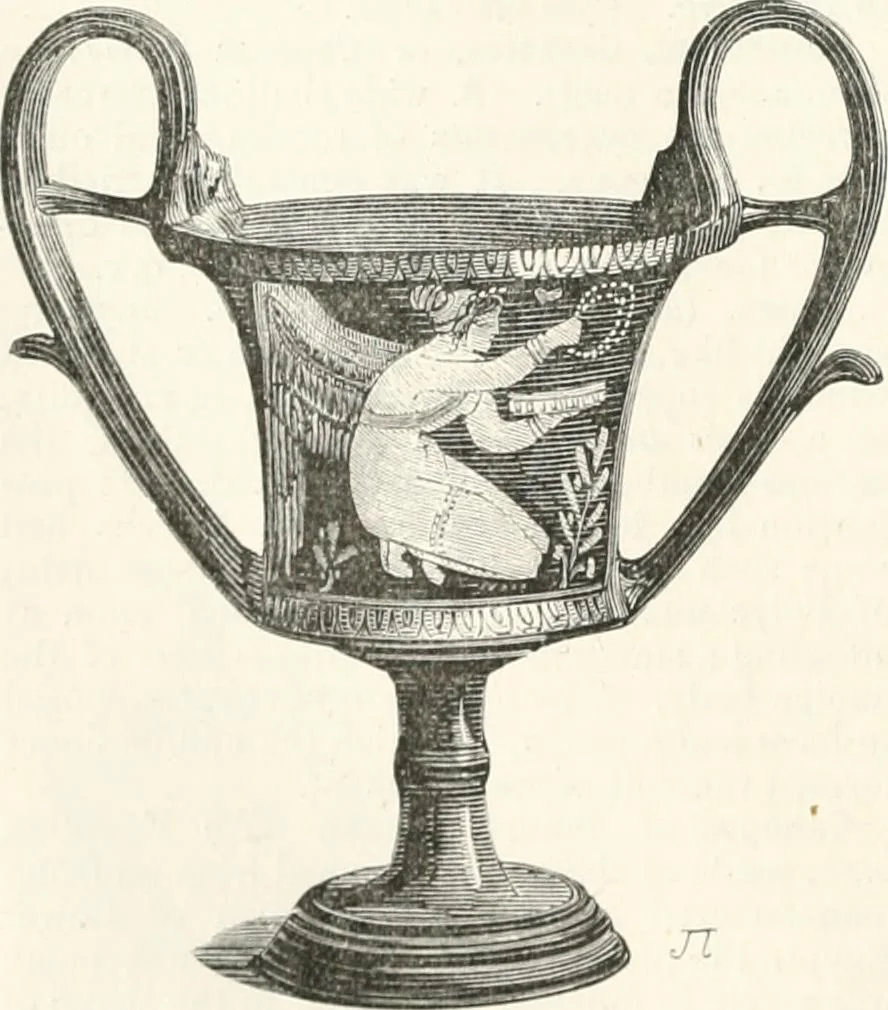 An illustration from An illustrated dictionary of words used in art and archaeology. Explaining terms frequently used in works on architecture, arms, bronzes, Christian art, colour, costume, decoration, devices, emblems, heraldry, lace, personal ornaments, pottery, painting, sculpture, &c., with their derivations, 1883, leaf 67