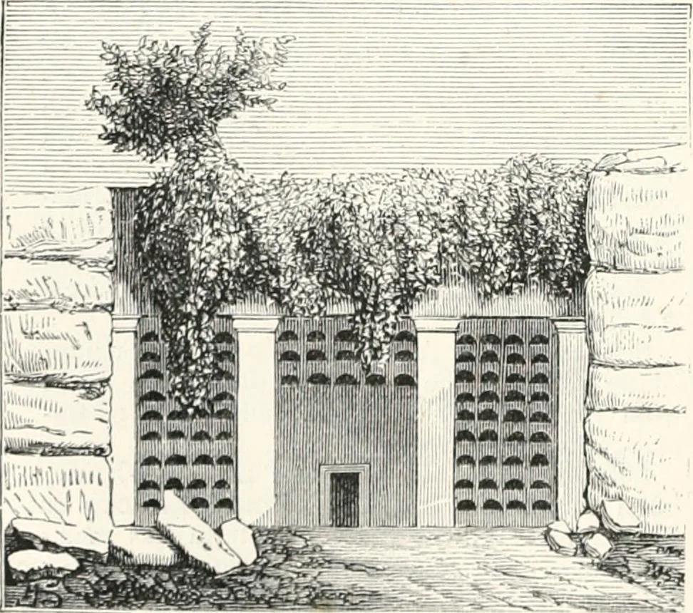 An illustration from An illustrated dictionary of words used in art and archaeology. Explaining terms frequently used in works on architecture, arms, bronzes, Christian art, colour, costume, decoration, devices, emblems, heraldry, lace, personal ornaments, pottery, painting, sculpture, &c., with their derivations, 1883, leaf 95