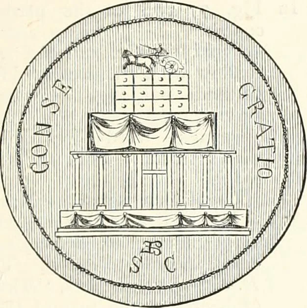 An illustration from An illustrated dictionary of words used in art and archaeology. Explaining terms frequently used in works on architecture, arms, bronzes, Christian art, colour, costume, decoration, devices, emblems, heraldry, lace, personal ornaments, pottery, painting, sculpture, &c., with their derivations, 1883, leaf 98