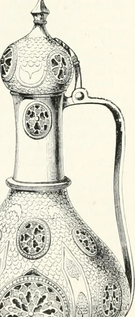 An illustration from An illustrated dictionary of words used in art and archaeology. Explaining terms frequently used in works on architecture, arms, bronzes, Christian art, colour, costume, decoration, devices, emblems, heraldry, lace, personal ornaments, pottery, painting, sculpture, &c., with their derivations, 1883, leaf 99