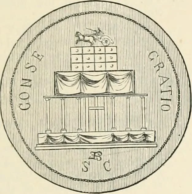 An illustration from An illustrated dictionary of words used in art and archaeology. Explaining terms frequently used in works on architecture, arms, bronzes, Christian art, colour, costume, decoration, devices, emblems, heraldry, lace, personal ornaments, pottery, painting, sculpture, &c, with their derivations, 1883, leaf 104