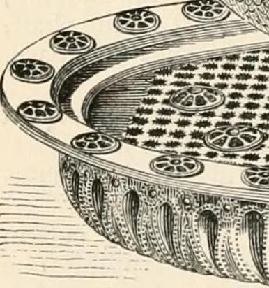 An illustration from An illustrated dictionary of words used in art and archaeology. Explaining terms frequently used in works on architecture, arms, bronzes, Christian art, colour, costume, decoration, devices, emblems, heraldry, lace, personal ornaments, pottery, painting, sculpture, &c, with their derivations, 1883, leaf 105
