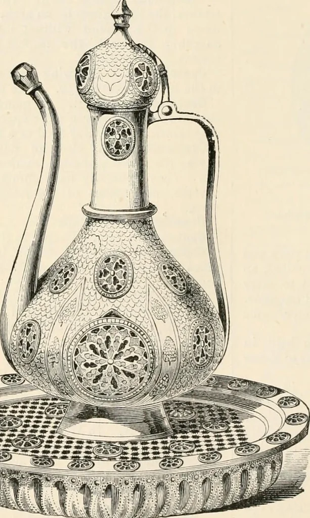 An illustration from An illustrated dictionary of words used in art and archaeology. Explaining terms frequently used in works on architecture, arms, bronzes, Christian art, colour, costume, decoration, devices, emblems, heraldry, lace, personal ornaments, pottery, painting, sculpture, &c, with their derivations, 1883, leaf 105