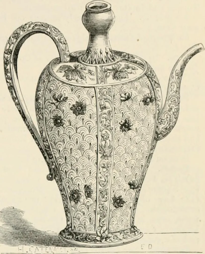 An illustration from An illustrated dictionary of words used in art and archaeology. Explaining terms frequently used in works on architecture, arms, bronzes, Christian art, colour, costume, decoration, devices, emblems, heraldry, lace, personal ornaments, pottery, painting, sculpture, &c, with their derivations, 1883, leaf 106