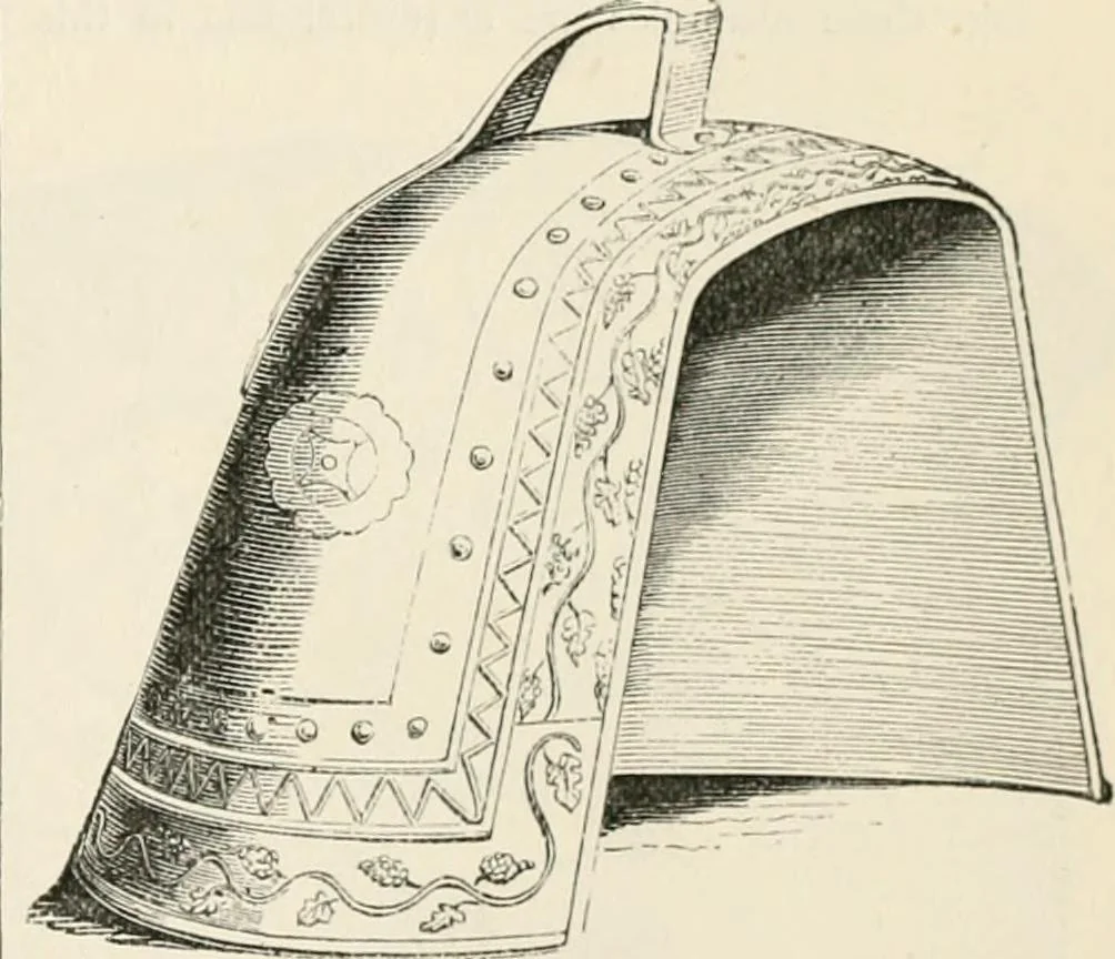 An illustration from An illustrated dictionary of words used in art and archaeology. Explaining terms frequently used in works on architecture, arms, bronzes, Christian art, colour, costume, decoration, devices, emblems, heraldry, lace, personal ornaments, pottery, painting, sculpture, &c, with their derivations, 1883, leaf 110