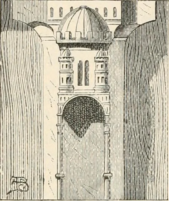 An illustration from An illustrated dictionary of words used in art and archaeology. Explaining terms frequently used in works on architecture, arms, bronzes, Christian art, colour, costume, decoration, devices, emblems, heraldry, lace, personal ornaments, pottery, painting, sculpture, &c, with their derivations, 1883, leaf 121