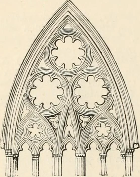 An illustration from An illustrated dictionary of words used in art and archaeology. Explaining terms frequently used in works on architecture, arms, bronzes, Christian art, colour, costume, decoration, devices, emblems, heraldry, lace, personal ornaments, pottery, painting, sculpture, &c, with their derivations, 1883, leaf 123