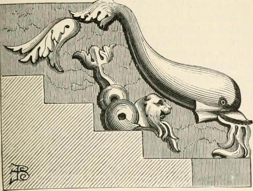 An illustration from An illustrated dictionary of words used in art and archaeology. Explaining terms frequently used in works on architecture, arms, bronzes, Christian art, colour, costume, decoration, devices, emblems, heraldry, lace, personal ornaments, pottery, painting, sculpture, &c, with their derivations, 1883, leaf 124