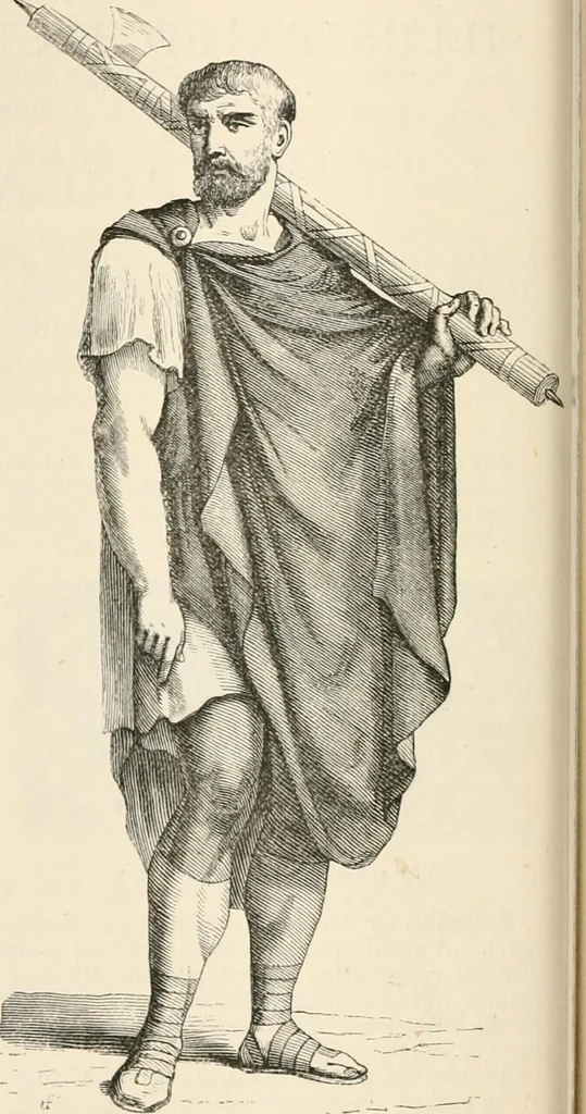 An illustration from An illustrated dictionary of words used in art and archaeology. Explaining terms frequently used in works on architecture, arms, bronzes, Christian art, colour, costume, decoration, devices, emblems, heraldry, lace, personal ornaments, pottery, painting, sculpture, &c, with their derivations, 1883, leaf 13