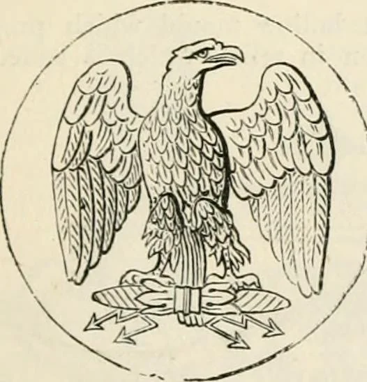 An illustration from An illustrated dictionary of words used in art and archaeology. Explaining terms frequently used in works on architecture, arms, bronzes, Christian art, colour, costume, decoration, devices, emblems, heraldry, lace, personal ornaments, pottery, painting, sculpture, &c, with their derivations, 1883, leaf 136
