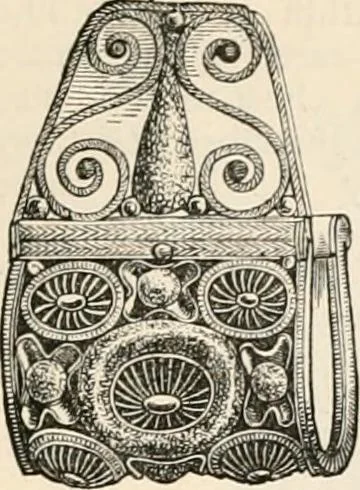 An illustration from An illustrated dictionary of words used in art and archaeology. Explaining terms frequently used in works on architecture, arms, bronzes, Christian art, colour, costume, decoration, devices, emblems, heraldry, lace, personal ornaments, pottery, painting, sculpture, &c, with their derivations, 1883, leaf 137