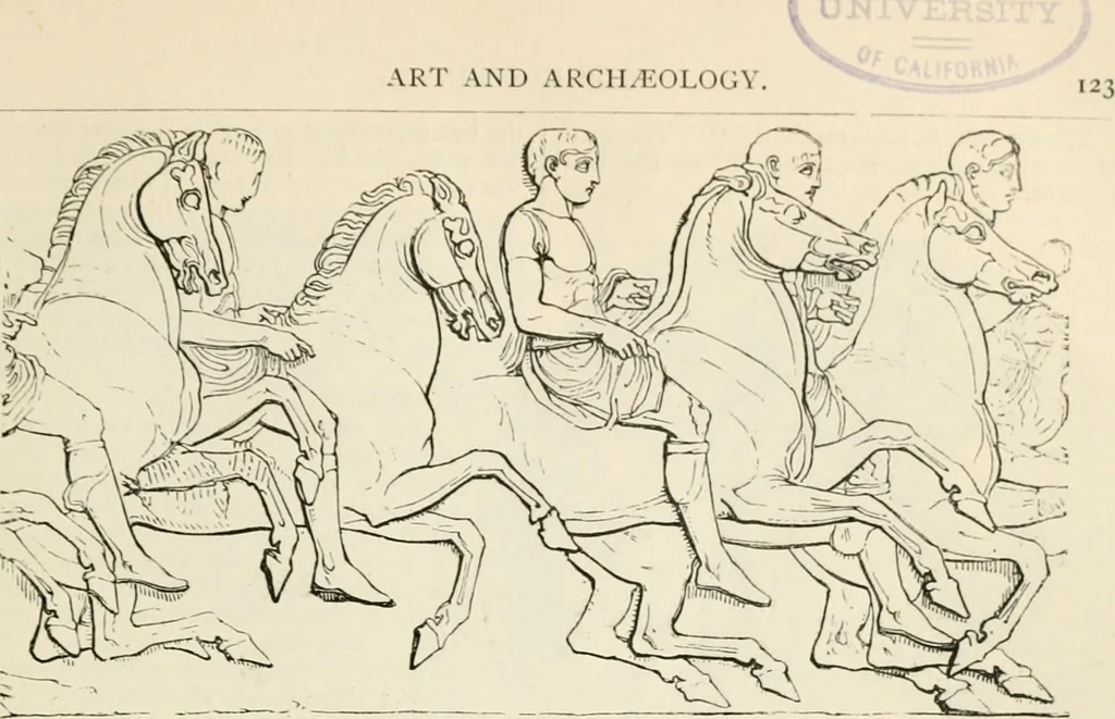 An illustration from An illustrated dictionary of words used in art and archaeology. Explaining terms frequently used in works on architecture, arms, bronzes, Christian art, colour, costume, decoration, devices, emblems, heraldry, lace, personal ornaments, pottery, painting, sculpture, &c, with their derivations, 1883, leaf 140