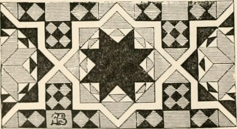 An illustration from An illustrated dictionary of words used in art and archaeology. Explaining terms frequently used in works on architecture, arms, bronzes, Christian art, colour, costume, decoration, devices, emblems, heraldry, lace, personal ornaments, pottery, painting, sculpture, &c, with their derivations, 1883, leaf 141