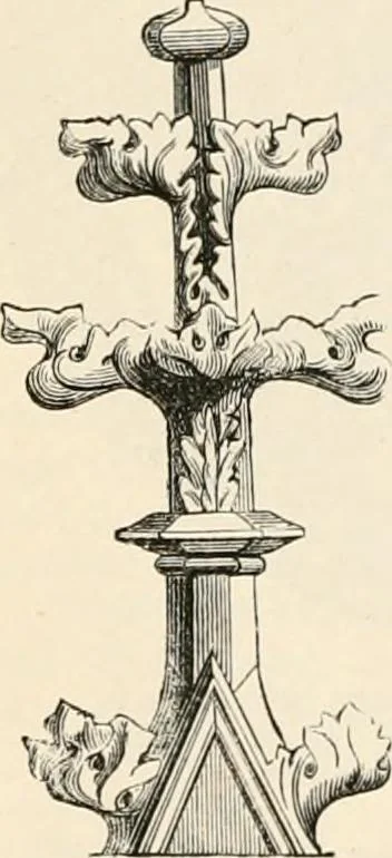 An illustration from An illustrated dictionary of words used in art and archaeology. Explaining terms frequently used in works on architecture, arms, bronzes, Christian art, colour, costume, decoration, devices, emblems, heraldry, lace, personal ornaments, pottery, painting, sculpture, &c, with their derivations, 1883, leaf 157