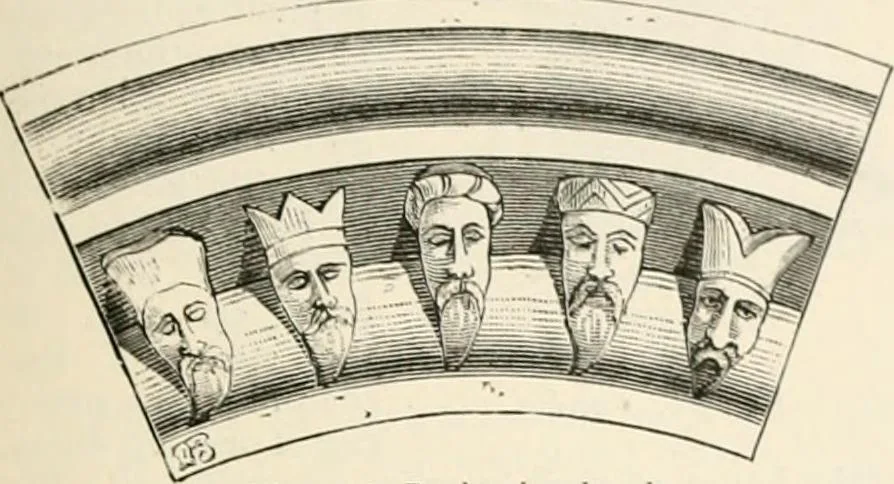 An illustration from An illustrated dictionary of words used in art and archaeology. Explaining terms frequently used in works on architecture, arms, bronzes, Christian art, colour, costume, decoration, devices, emblems, heraldry, lace, personal ornaments, pottery, painting, sculpture, &c, with their derivations, 1883, leaf 158