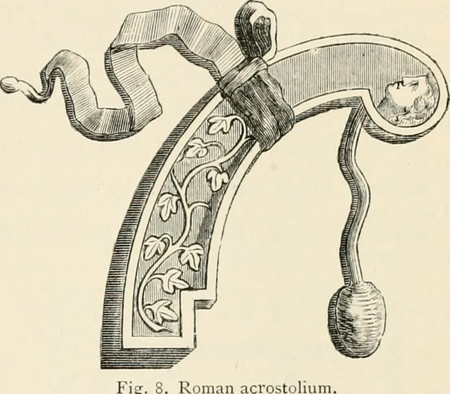 An illustration from An illustrated dictionary of words used in art and archaeology. Explaining terms frequently used in works on architecture, arms, bronzes, Christian art, colour, costume, decoration, devices, emblems, heraldry, lace, personal ornaments, pottery, painting, sculpture, &c, with their derivations, 1883, leaf 16