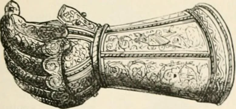 An illustration from An illustrated dictionary of words used in art and archaeology. Explaining terms frequently used in works on architecture, arms, bronzes, Christian art, colour, costume, decoration, devices, emblems, heraldry, lace, personal ornaments, pottery, painting, sculpture, &c, with their derivations, 1883, leaf 170