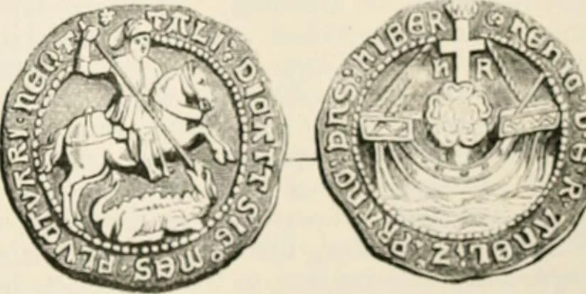 An illustration from An illustrated dictionary of words used in art and archaeology. Explaining terms frequently used in works on architecture, arms, bronzes, Christian art, colour, costume, decoration, devices, emblems, heraldry, lace, personal ornaments, pottery, painting, sculpture, &c, with their derivations, 1883, leaf 170