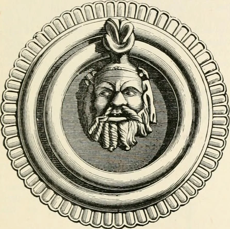 An illustration from An illustrated dictionary of words used in art and archaeology. Explaining terms frequently used in works on architecture, arms, bronzes, Christian art, colour, costume, decoration, devices, emblems, heraldry, lace, personal ornaments, pottery, painting, sculpture, &c, with their derivations, 1883, leaf 182
