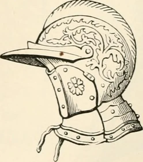 An illustration from An illustrated dictionary of words used in art and archaeology. Explaining terms frequently used in works on architecture, arms, bronzes, Christian art, colour, costume, decoration, devices, emblems, heraldry, lace, personal ornaments, pottery, painting, sculpture, &c, with their derivations, 1883, leaf 185