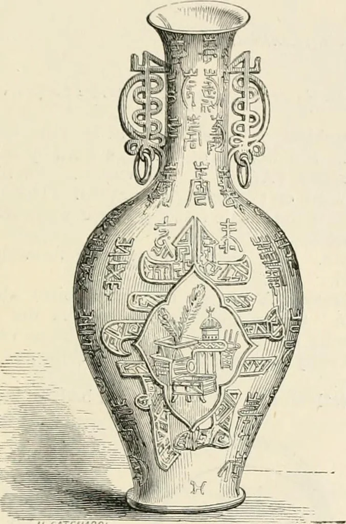 An illustration from An illustrated dictionary of words used in art and archaeology. Explaining terms frequently used in works on architecture, arms, bronzes, Christian art, colour, costume, decoration, devices, emblems, heraldry, lace, personal ornaments, pottery, painting, sculpture, &c, with their derivations, 1883, leaf 200