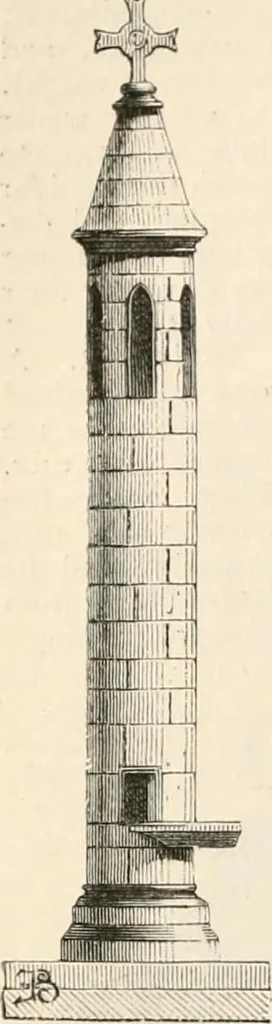 An illustration from An illustrated dictionary of words used in art and archaeology. Explaining terms frequently used in works on architecture, arms, bronzes, Christian art, colour, costume, decoration, devices, emblems, heraldry, lace, personal ornaments, pottery, painting, sculpture, &c, with their derivations, 1883, leaf 207