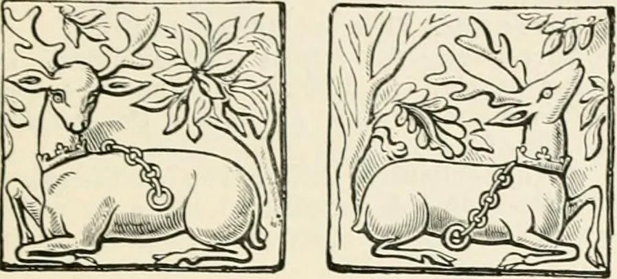An illustration from An illustrated dictionary of words used in art and archaeology. Explaining terms frequently used in works on architecture, arms, bronzes, Christian art, colour, costume, decoration, devices, emblems, heraldry, lace, personal ornaments, pottery, painting, sculpture, &c, with their derivations, 1883, leaf 214