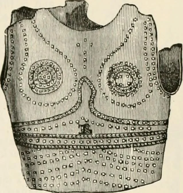 An illustration from An illustrated dictionary of words used in art and archaeology. Explaining terms frequently used in works on architecture, arms, bronzes, Christian art, colour, costume, decoration, devices, emblems, heraldry, lace, personal ornaments, pottery, painting, sculpture, &c, with their derivations, 1883, leaf 214
