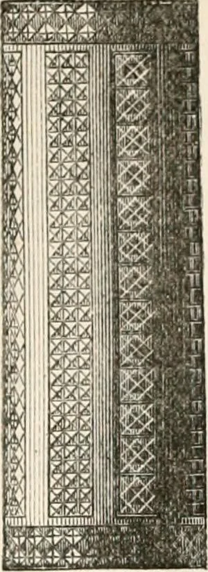 An illustration from An illustrated dictionary of words used in art and archaeology. Explaining terms frequently used in works on architecture, arms, bronzes, Christian art, colour, costume, decoration, devices, emblems, heraldry, lace, personal ornaments, pottery, painting, sculpture, &c, with their derivations, 1883, leaf 223