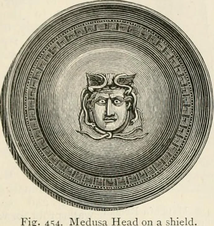 An illustration from An illustrated dictionary of words used in art and archaeology. Explaining terms frequently used in works on architecture, arms, bronzes, Christian art, colour, costume, decoration, devices, emblems, heraldry, lace, personal ornaments, pottery, painting, sculpture, &c, with their derivations, 1883, leaf 226
