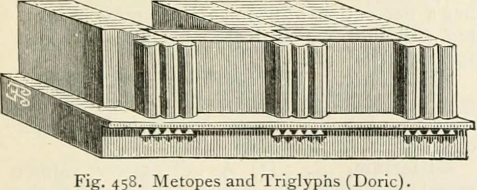 An illustration from An illustrated dictionary of words used in art and archaeology. Explaining terms frequently used in works on architecture, arms, bronzes, Christian art, colour, costume, decoration, devices, emblems, heraldry, lace, personal ornaments, pottery, painting, sculpture, &c, with their derivations, 1883, leaf 228