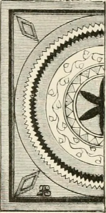 An illustration from An illustrated dictionary of words used in art and archaeology. Explaining terms frequently used in works on architecture, arms, bronzes, Christian art, colour, costume, decoration, devices, emblems, heraldry, lace, personal ornaments, pottery, painting, sculpture, &c, with their derivations, 1883, leaf 236