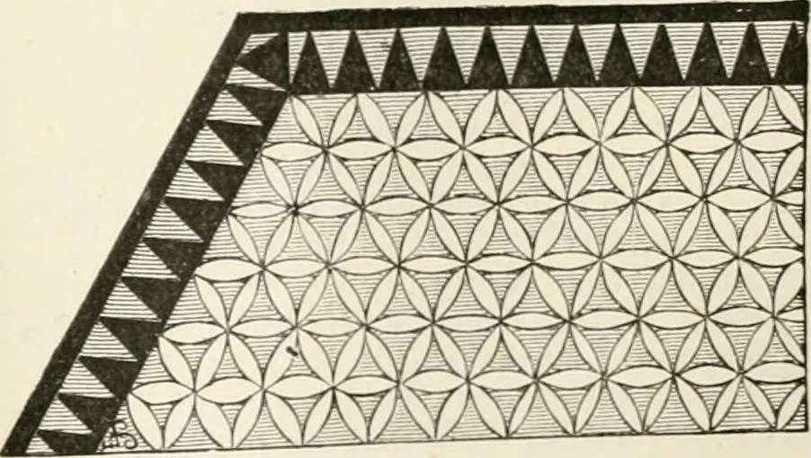An illustration from An illustrated dictionary of words used in art and archaeology. Explaining terms frequently used in works on architecture, arms, bronzes, Christian art, colour, costume, decoration, devices, emblems, heraldry, lace, personal ornaments, pottery, painting, sculpture, &c, with their derivations, 1883, leaf 236
