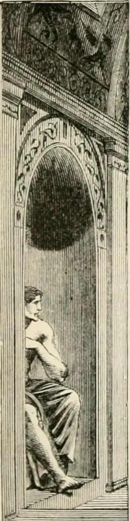 An illustration from An illustrated dictionary of words used in art and archaeology. Explaining terms frequently used in works on architecture, arms, bronzes, Christian art, colour, costume, decoration, devices, emblems, heraldry, lace, personal ornaments, pottery, painting, sculpture, &c, with their derivations, 1883, leaf 242