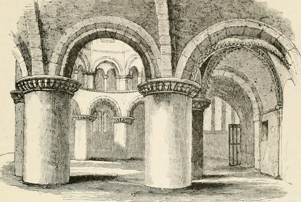 An illustration from An illustrated dictionary of words used in art and archaeology. Explaining terms frequently used in works on architecture, arms, bronzes, Christian art, colour, costume, decoration, devices, emblems, heraldry, lace, personal ornaments, pottery, painting, sculpture, &c, with their derivations, 1883, leaf 244