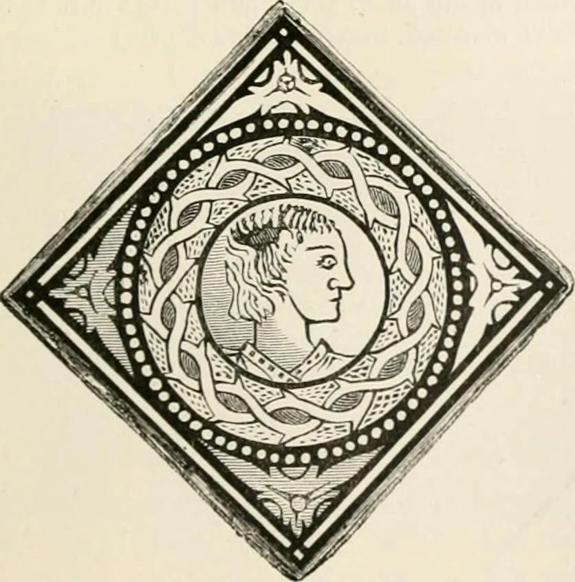 An illustration from An illustrated dictionary of words used in art and archaeology. Explaining terms frequently used in works on architecture, arms, bronzes, Christian art, colour, costume, decoration, devices, emblems, heraldry, lace, personal ornaments, pottery, painting, sculpture, &c, with their derivations, 1883, leaf 244