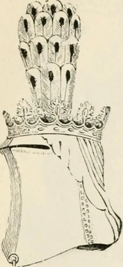 An illustration from An illustrated dictionary of words used in art and archaeology. Explaining terms frequently used in works on architecture, arms, bronzes, Christian art, colour, costume, decoration, devices, emblems, heraldry, lace, personal ornaments, pottery, painting, sculpture, &c, with their derivations, 1883, leaf 248