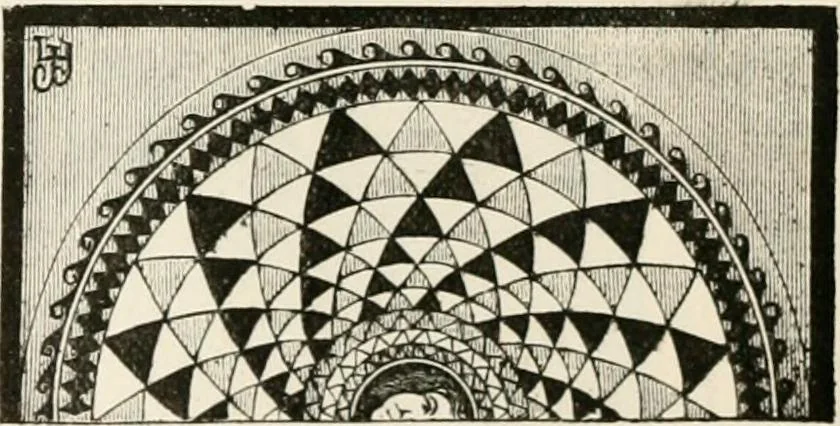 An illustration from An illustrated dictionary of words used in art and archaeology. Explaining terms frequently used in works on architecture, arms, bronzes, Christian art, colour, costume, decoration, devices, emblems, heraldry, lace, personal ornaments, pottery, painting, sculpture, &c, with their derivations, 1883, leaf 252