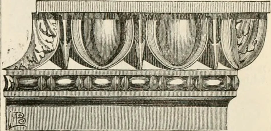 An illustration from An illustrated dictionary of words used in art and archaeology. Explaining terms frequently used in works on architecture, arms, bronzes, Christian art, colour, costume, decoration, devices, emblems, heraldry, lace, personal ornaments, pottery, painting, sculpture, &c, with their derivations, 1883, leaf 256