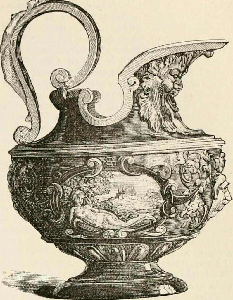 An illustration from An illustrated dictionary of words used in art and archaeology. Explaining terms frequently used in works on architecture, arms, bronzes, Christian art, colour, costume, decoration, devices, emblems, heraldry, lace, personal ornaments, pottery, painting, sculpture, &c, with their derivations, 1883, leaf 258
