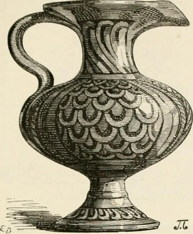 An illustration from An illustrated dictionary of words used in art and archaeology. Explaining terms frequently used in works on architecture, arms, bronzes, Christian art, colour, costume, decoration, devices, emblems, heraldry, lace, personal ornaments, pottery, painting, sculpture, &c, with their derivations, 1883, leaf 270