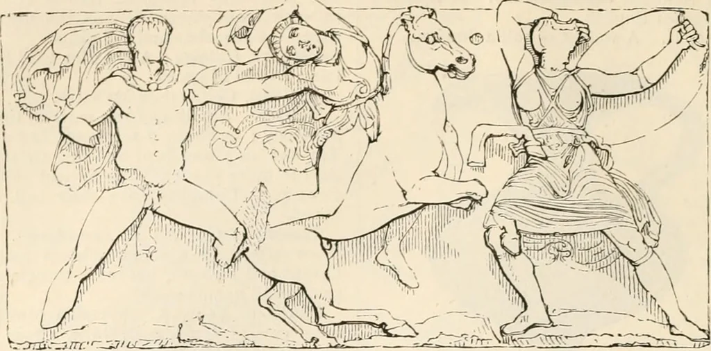 An illustration from An illustrated dictionary of words used in art and archaeology. Explaining terms frequently used in works on architecture, arms, bronzes, Christian art, colour, costume, decoration, devices, emblems, heraldry, lace, personal ornaments, pottery, painting, sculpture, &c, with their derivations, 1883, leaf 271