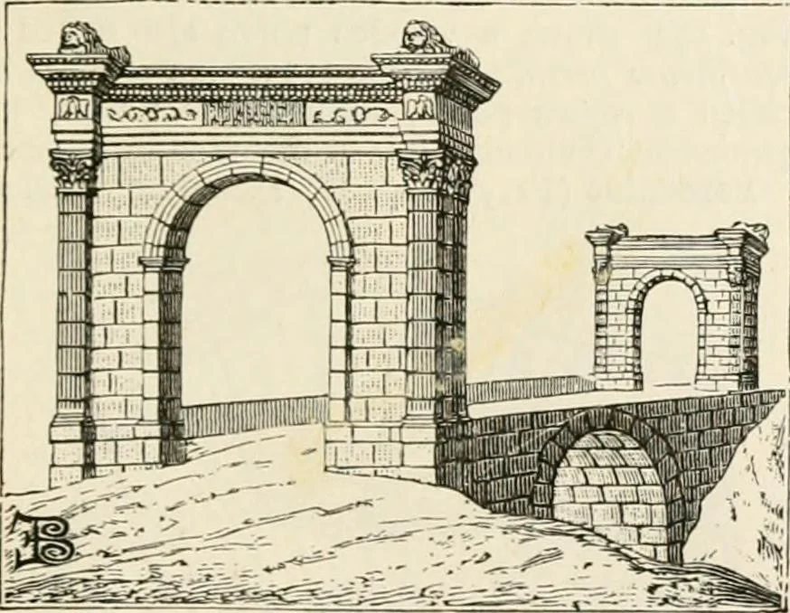 An illustration from An illustrated dictionary of words used in art and archaeology. Explaining terms frequently used in works on architecture, arms, bronzes, Christian art, colour, costume, decoration, devices, emblems, heraldry, lace, personal ornaments, pottery, painting, sculpture, &c, with their derivations, 1883, leaf 278