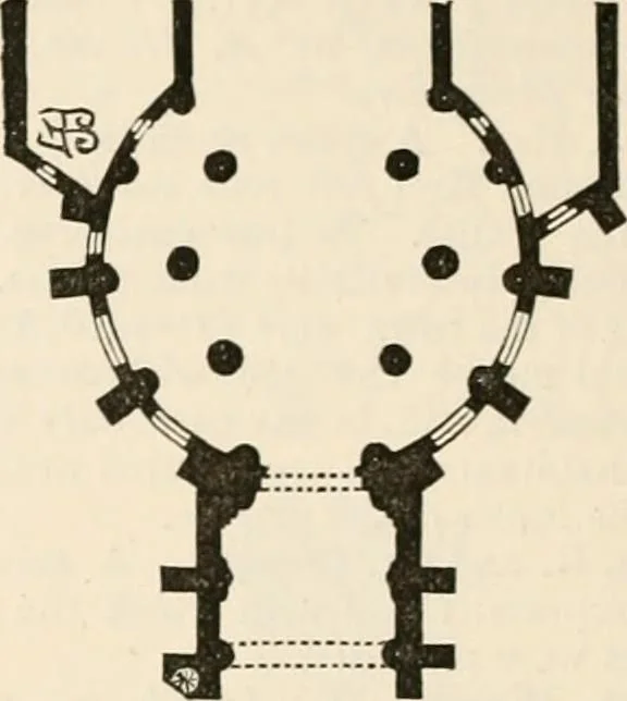 An illustration from An illustrated dictionary of words used in art and archaeology. Explaining terms frequently used in works on architecture, arms, bronzes, Christian art, colour, costume, decoration, devices, emblems, heraldry, lace, personal ornaments, pottery, painting, sculpture, &c, with their derivations, 1883, leaf 279