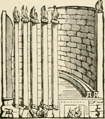 An illustration from An illustrated dictionary of words used in art and archaeology. Explaining terms frequently used in works on architecture, arms, bronzes, Christian art, colour, costume, decoration, devices, emblems, heraldry, lace, personal ornaments, pottery, painting, sculpture, &c, with their derivations, 1883, leaf 282